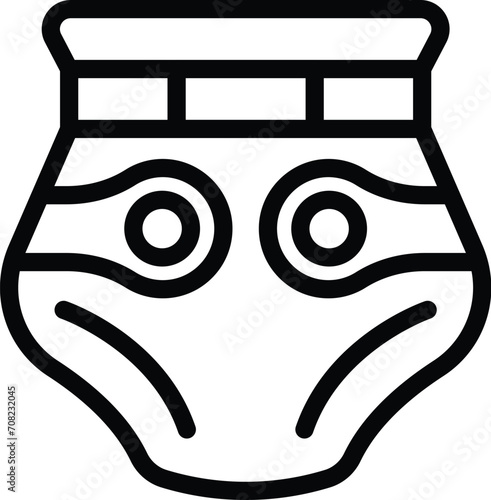 Adult diaper icon outline vector. Sanitary pad. Female band elastic