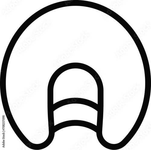 Glue insole shoe icon outline vector. Feet pain. Arch shoe sole