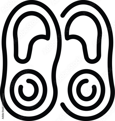 Insoles surgical care icon outline vector. Foot bone. Sole support