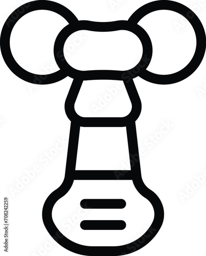 Crystal massage roller icon outline vector. Dark skincare. Skin care face