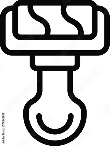Gem face roller icon outline vector. Neck device beauty. Skin alternative