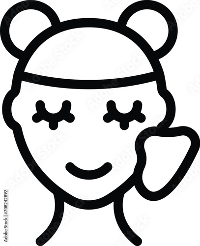 Skincare crystal icon outline vector. Personal device. Neck spa care