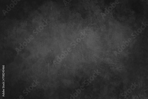 Elegant black background vector illustration with vintage distressed grunge texture and dark gray charcoal color paint, old antique chalkboard, industrial backgrounds © Arlenta Apostrophe