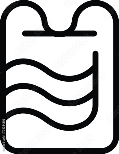 Stone facial roller icon outline vector. Jade tool. Care face scraper