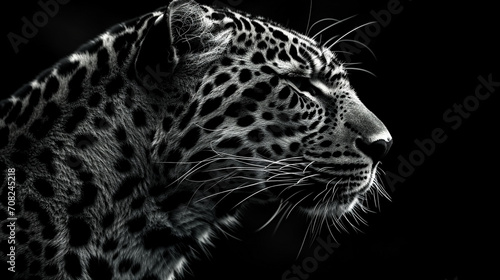 leopard in black