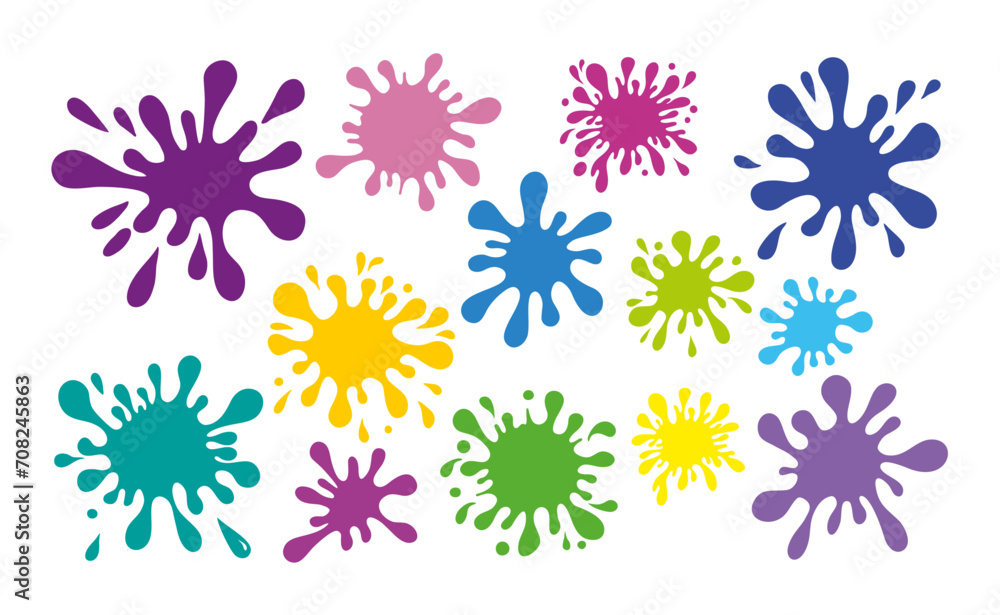 Set of colorful splashes, Paint Splatter set, Paint Splats, Paint, Vector, Ink splatter, Paint streak blob, dripping Set of colorful splashes, Paint Splatter set, Paint Splats, Paint, Vector, Ink splatter, Paint streak blob, dripping
