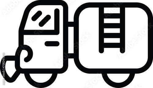 Car dust street icon outline vector. Broom clean. Sidewalk refuse road