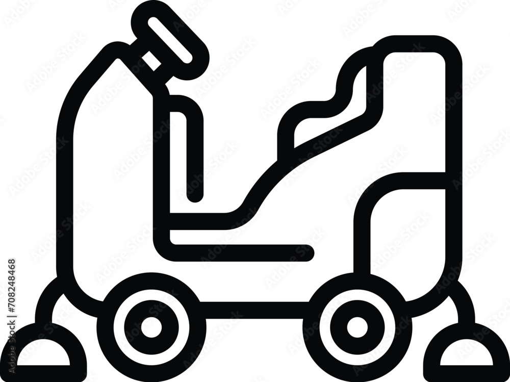 Street sweeper icon outline vector. Machine broom. City cleaner Street sweeper icon outline vector. Machine broom. City cleaner
