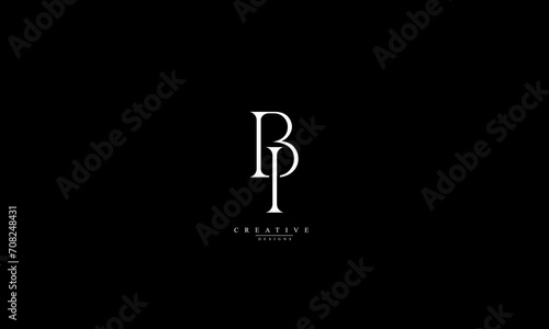 Alphabet letters Initials Monogram logo IB BI I B