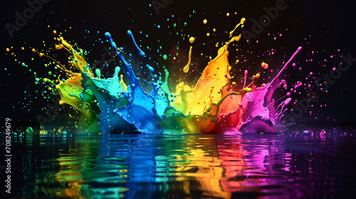 colorful background with reflection