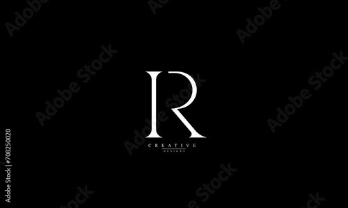 Alphabet letters Initials Monogram logo IR RI I R