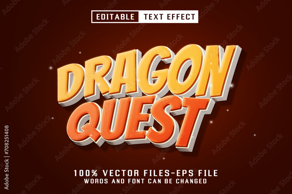 Dragon Quest Editable Text Effect