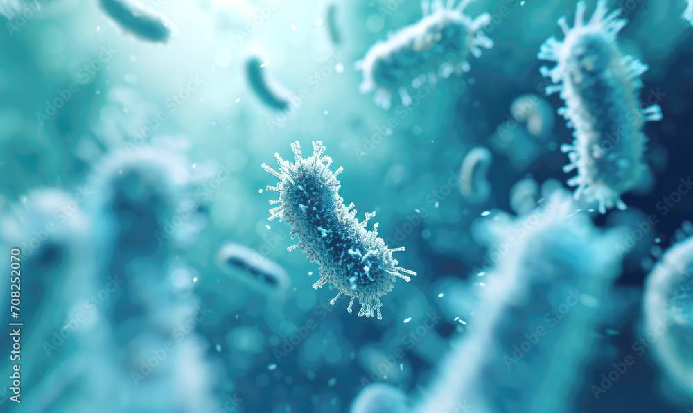 Microscopic view of bacteria microbiology medical science Microscopic view of bacteria microbiology medical science