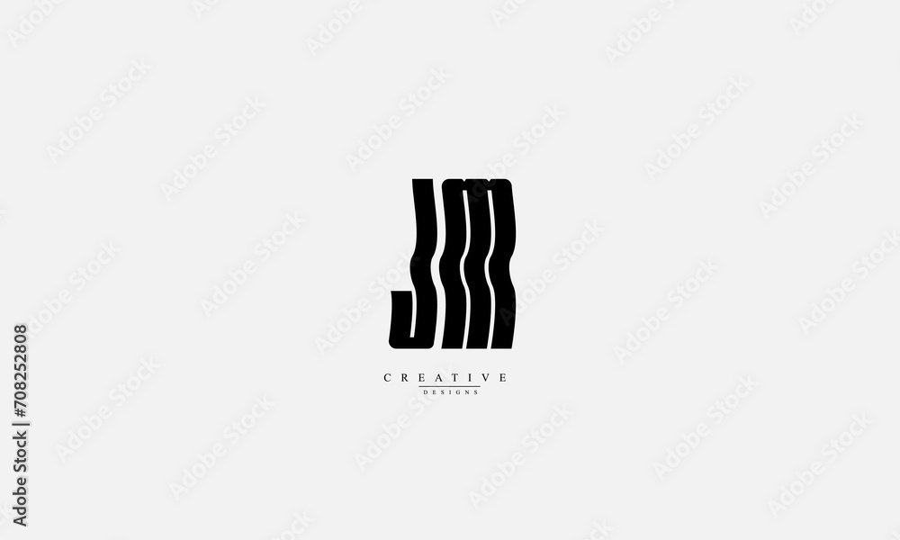 Alphabet letters Initials Monogram logo JM MJ J M Alphabet letters Initials Monogram logo JM MJ J M