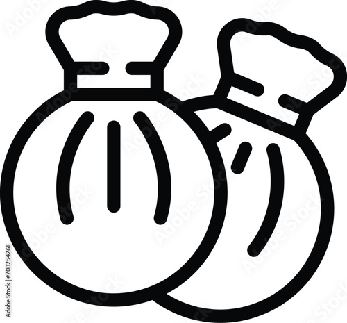 Prepare culinary food icon outline vector. Hot dumplings. Ground prepare