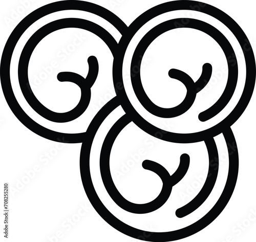 Dumplings icon outline vector. Steam menu. Pelmeni culinary