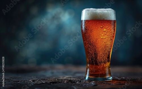 Pint of cold beer photo