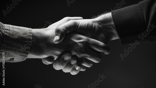 A business handshake against a dark background © Artyom
