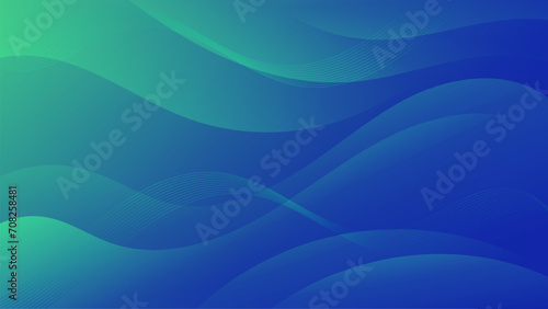 Abstract Green Blue Background with Wavy Shapes. flowing and curvy shapes. This asset is suitable for website backgrounds, flyers, posters, and digital art projects.
