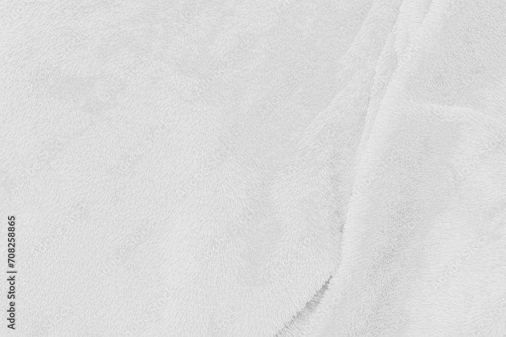 Fur abstract white cloth texture. White fabric soft surface background.