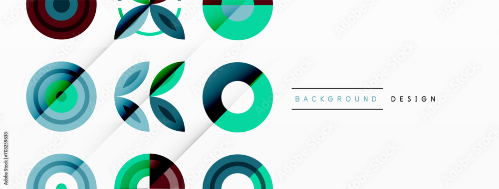 Colorful circles in a grid composition abstract background. Design for wallpaper, banner, background, landing page, wall art, invitation, prints, posters Colorful circles in a grid composition abstract background. Design for wallpaper, banner, background, landing page, wall art, invitation, prints, posters