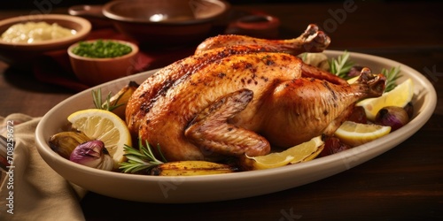 The ovenroasted chicken is perfectly seasoned, showcasing delicate flavors that complement the succulence of the meat.