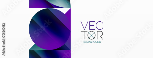 Serene gradient template. Circles and triangles mingle in minimalist perfection. Gentle fusion of forms and hues creates balanced yet captivating backdrop, embodying modern sophistication