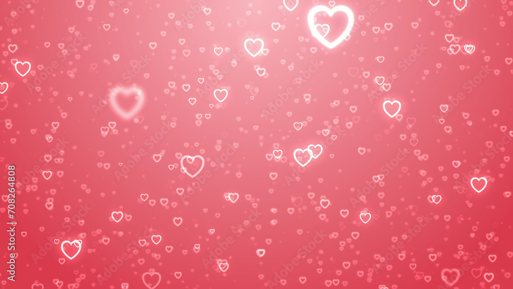 Heart love valentine day wedding anniversary abstract particles background