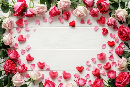 Valentines day card frame b...