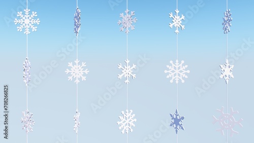 Abstract White Snowflake Ornament Decorations Spinning In The Wind - Abstract Background Texture