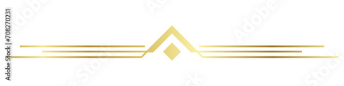 Luxurious golden art deco lines retro decorative labels dividing lines