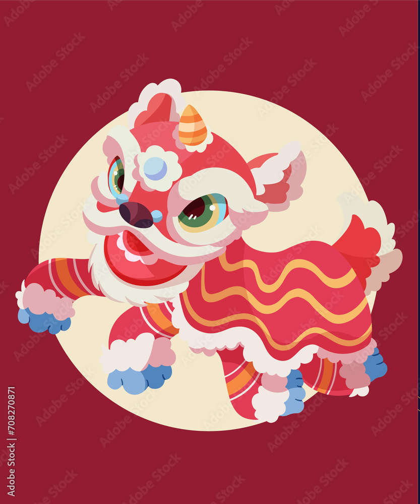 Vector flat chinese new year celebration Vector flat chinese new year celebration