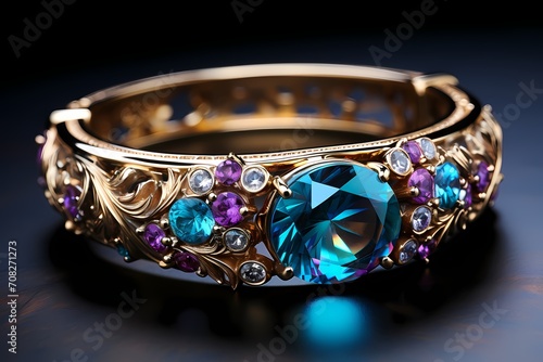 Radiant turquoise and amethyst hues forming an ethereal masterpiece