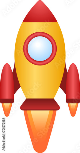 vector of a rocket being launched