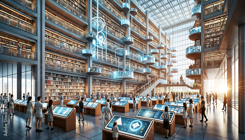 Modern Futuristic Library © ArtJoe