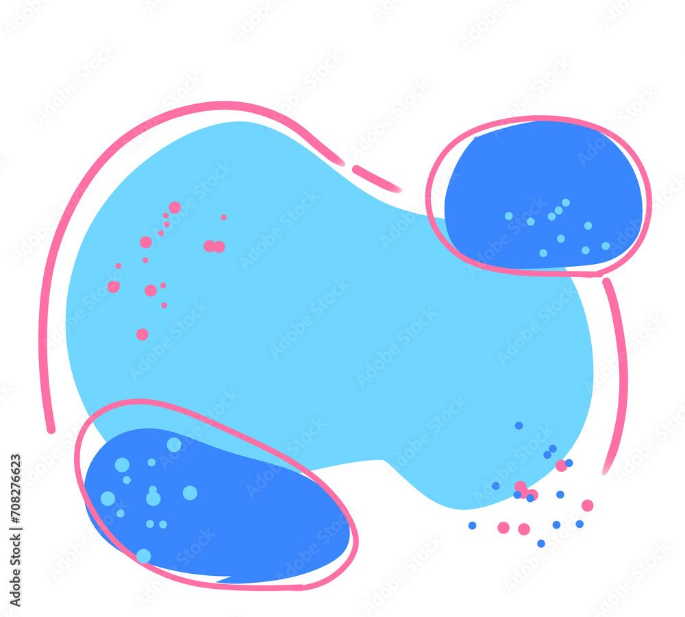 Fototapeta premium Blob elemen abstract aesthetic blue simple