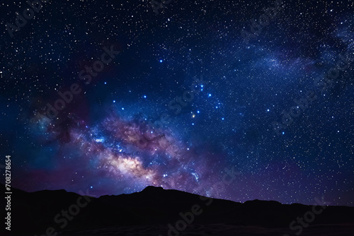 Starry Night Sky Banner  A Breathtaking View of the Cosmos for Stunning Designs