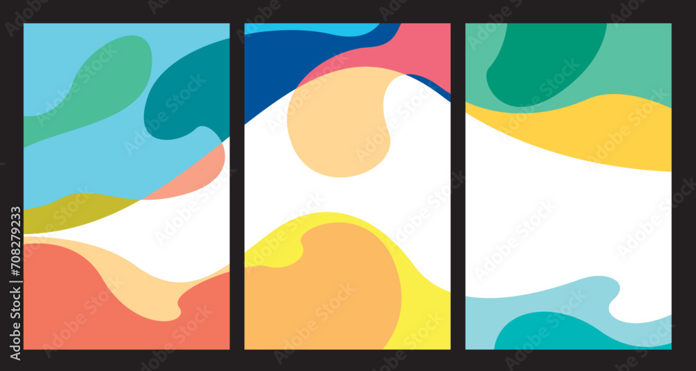 Vector Illustration of colorful liquid and fluid abstract for banner template