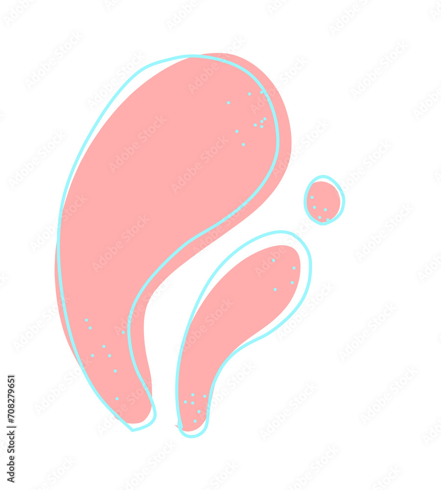pink blob and line blur motif abstract elemen pink blob and line blur motif abstract elemen