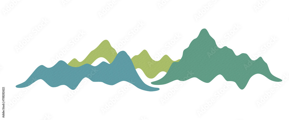 Abstract mountain shape, paper concept