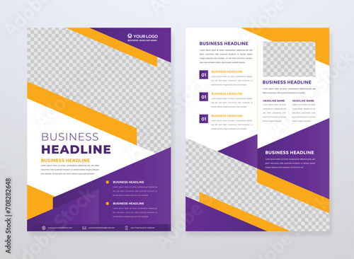 company flyer minimalist layout and modern style business brochure template design