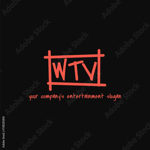 Television channel logo with word shape inside abstract fence.