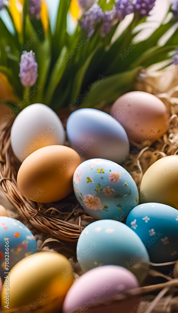 AI Generative illustration of a traditional Easter holiday desig AI Generative illustration of a traditional Easter holiday desig