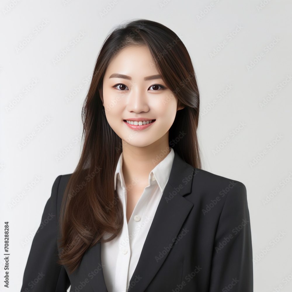 Portrait business woman on white background Portrait business woman on white background