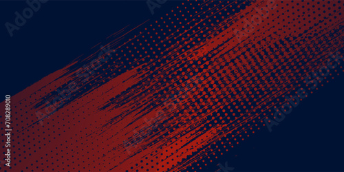 Abstract Rough Red Grunge Texture Design Background Dots halftone blue color pattern gradient grunge texture background. Dots pop art comics sport style vector illustration grunge arts