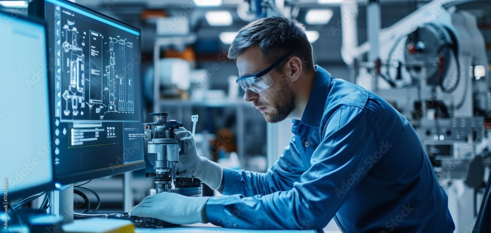 Engineer developing innovative technology by AI generate. Engineer developing innovative technology by AI generate.