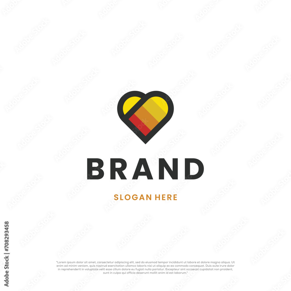 Heart battery logo. Energy of love. Vector logo on isolated background Heart battery logo. Energy of love. Vector logo on isolated background