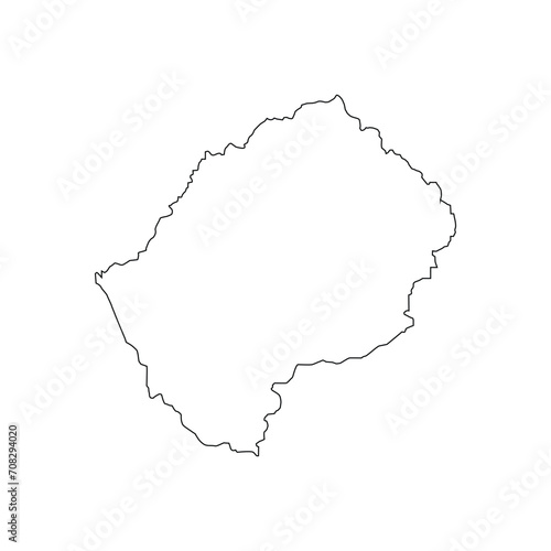 Lesotho map icon vector