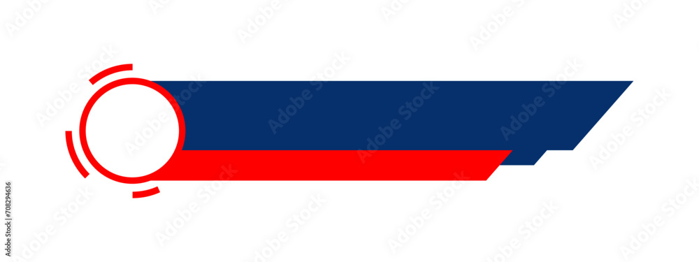 Obraz premium Simple Modern Lower Third In Red Or Blue For TV Shows, Streaming And Perfect For News
