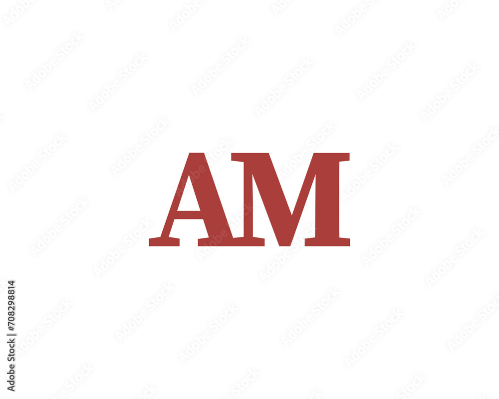 Obraz premium AM LOGO DESIGN VECTOR TEMPLATE